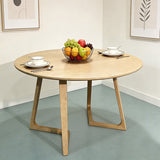 Masă de sufragerie cu blat mdf Sedria, Natural - Nuc, 120x75 cm - Natur