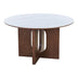 Masă de dining multifuncțională Merge, Piatră Sinterizată, Negru Marmură, Bază, Nuc, 130x75 cm - 072-000171