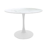 Masă de sufragerie cu scaune incluse Balou-Parker 5 piese, alb, 120x73 cm