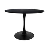 Masă de sufragerie cu scaune set 5 piese Balou-Parker, Negru-Antracit, Lemn/metal, 100x73 cm