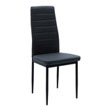 Masă de sufragerie cu set 5 piese Balou-Parker, Negru-Antracit, Lemn/metal, 120x73 cm