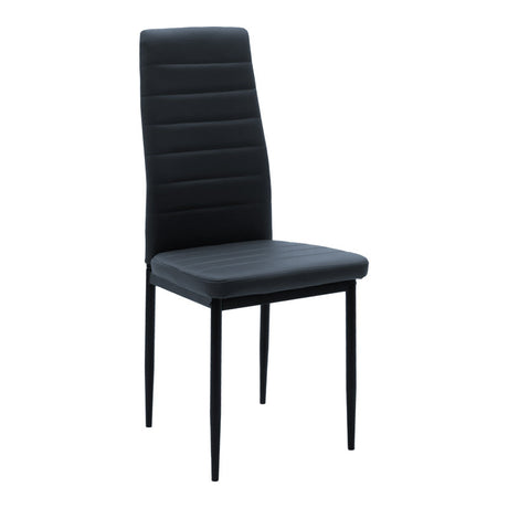 Masă de sufragerie cu set 5 piese Balou-Parker, Negru-Antracit, Lemn/metal, 120x73 cm