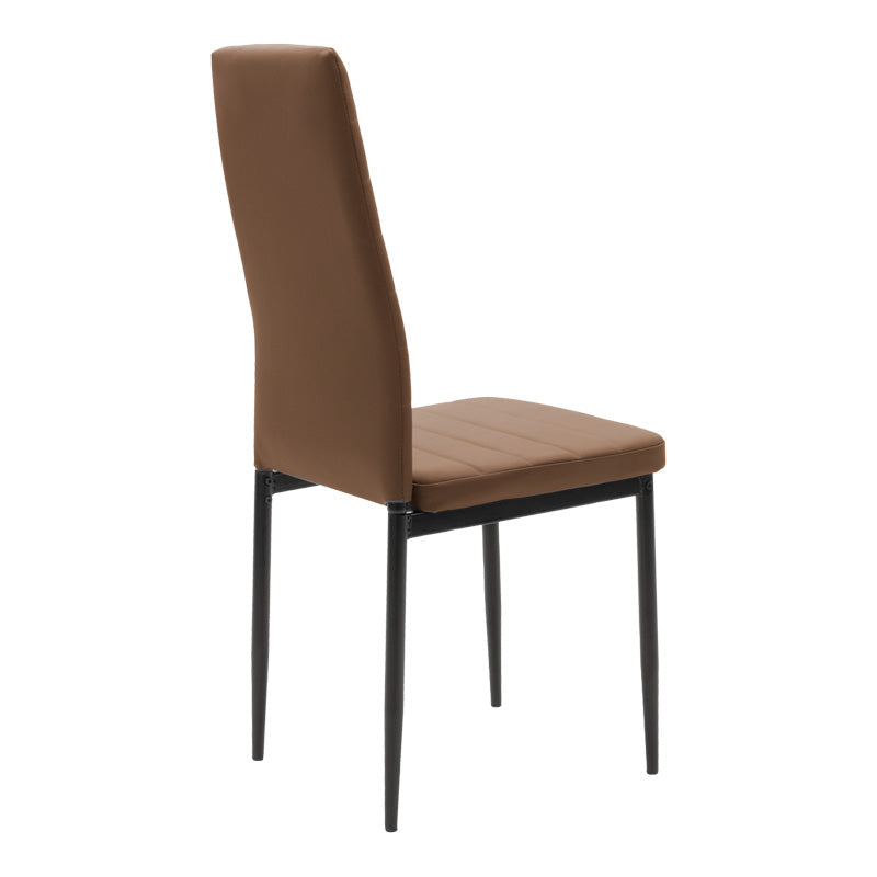 Masă de sufragerie cu set de 5 piese Balou-Parker, Lemn/metal, Negru-Maro, 100x73 cm