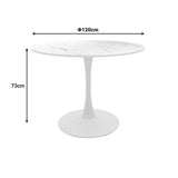 Masă de sufragerie cu set de 5 piese Balou-Parker, și metal, Alb-Bej, 120x73 cm