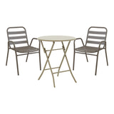 Masă de sufragerie cu set scaune Albero-Sussie, Metal, Multicolor, 60x70 cm