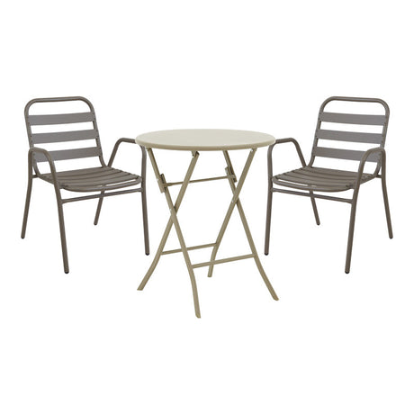 Masă de sufragerie cu set scaune Albero-Sussie, Metal, Multicolor, 60x70 cm