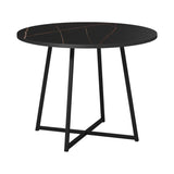 Masă de sufragerie Sarah I, Marmura Neagra, Negre, 100x76 cm