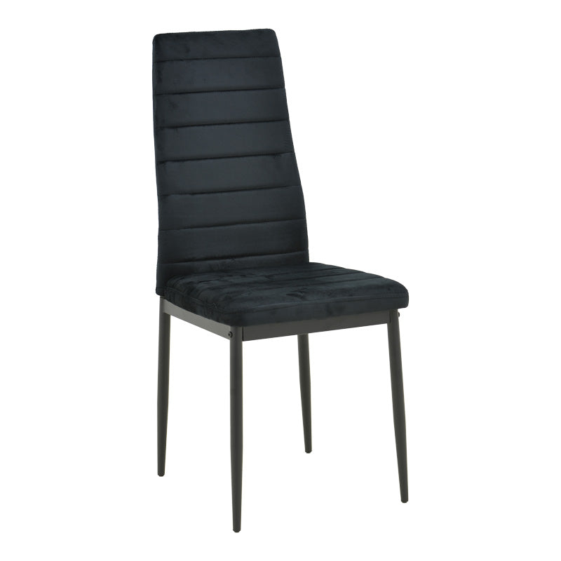 Masă de sufragerie set 5 buc Balou-Parker, negru, și metal, 100x73 cm