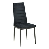 Masă de sufragerie set 5 piese Balou-Parker, Negru, metal și Lemn, D120x73 cm