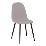 Masă de sufragerie set 5 piese Bella-Balou, Negru-Gri, 120x73 cm