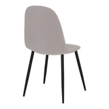 Masă de sufragerie set 5 piese Bella-Balou, Negru-Gri, 120x73 cm
