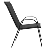 Masă de sufragerie Vergo-Calan din metal, neagra, D60x70 cm