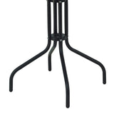 Masă de sufragerie Vergo-Obbi din metal, negru, D60x70 cm