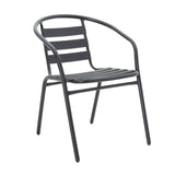 Masă de sufragerie Vergo-Tade metalica, neagra, D60x70 cm