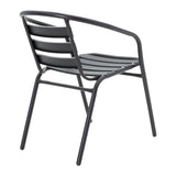 Masă de sufragerie Vergo-Tade metalica, neagra, D60x70 cm