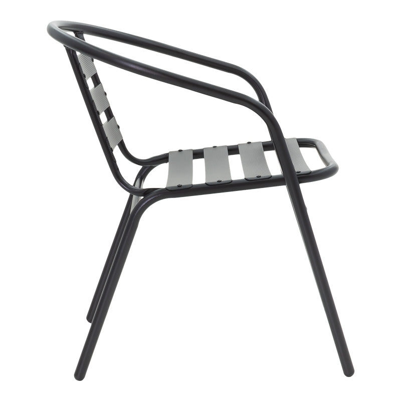 Masă de sufragerie Vergo-Tade metalica, neagra, D60x70 cm