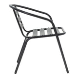 Masă de sufragerie Vergo-Tade metalica, neagra, D60x70 cm