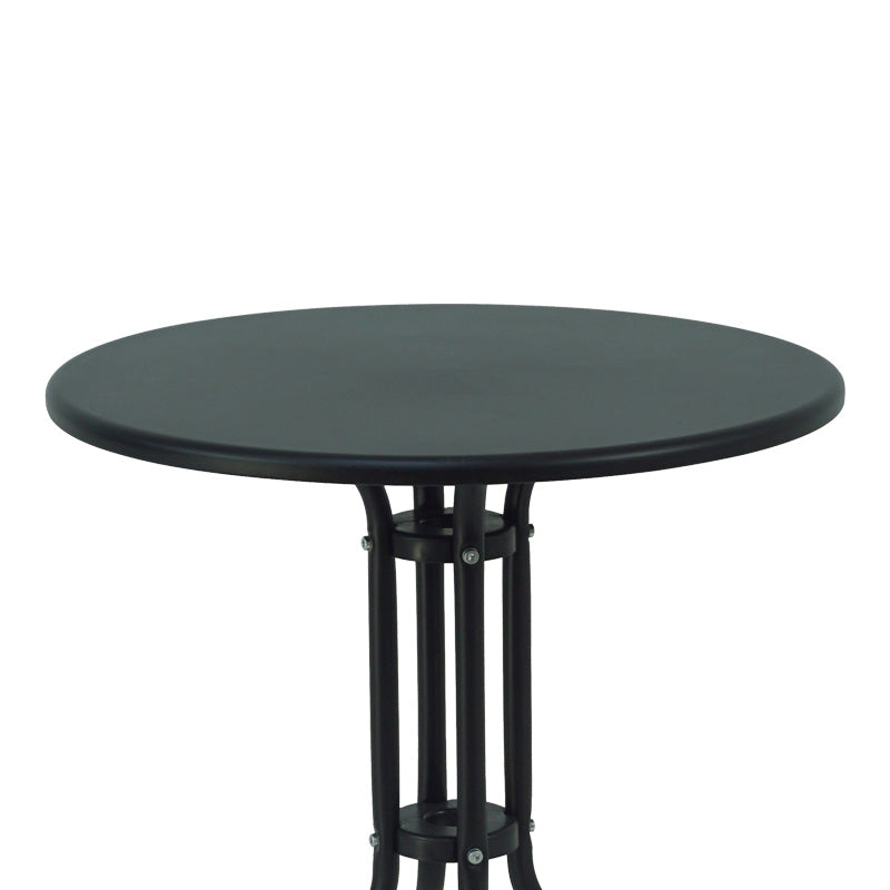 Masă de sufragerie Vergo-Tade metalica, neagra, D60x70 cm
