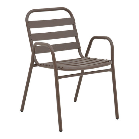 Masă de sufragerie Watson-Sussie metalica maro-sticla, 60x60x70 cm