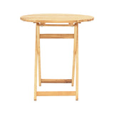 Masa de gradina Letna din lemn de fag solid, Natural, 60x60x74 cm