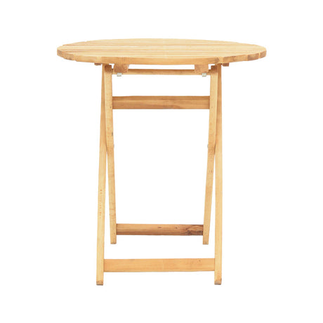 Masa de gradina Letna din lemn de fag solid, Natural, 60x60x74 cm