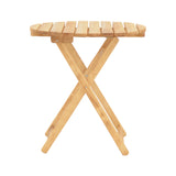 Masa de gradina Letna din lemn de fag solid, Natural, 60x60x74 cm