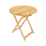 Masa de gradina Letna din lemn de fag solid, Natural, 60x60x74 cm