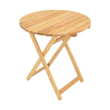 Masa de gradina Letna din lemn de fag solid, Natural, 70x70x75 cm