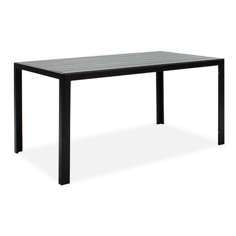 Masa de Gradina Nares, Negru - Gri Inchis, 140x80x72 cm