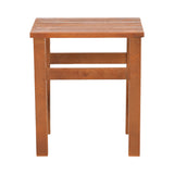 Masa de gradina Summrine de plaja din lemn de fag solid, nuc, 40x40x45 cm