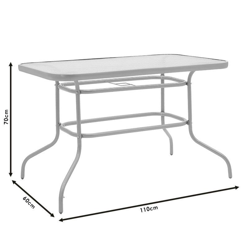 Masa de gradina Valor, Maro - Gri inchis, 110x60x70 cm - Gri inchis