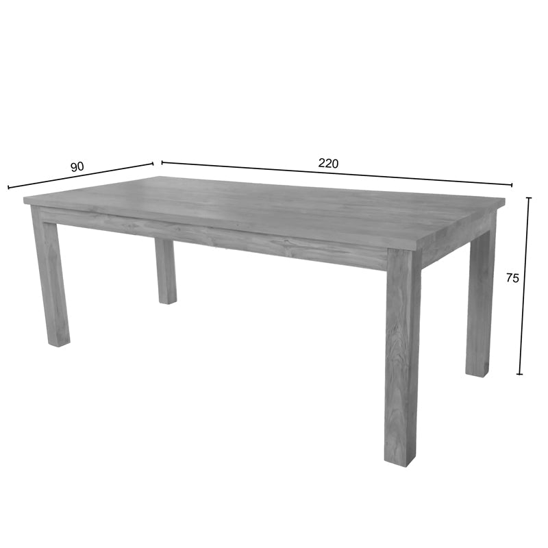 Masa de gradina Wooly Boho, Natural, 220x90x75 cm