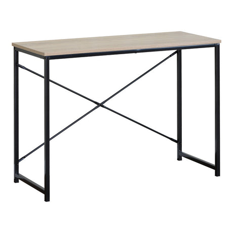 Masa de lucru Bailon, Stejar cu metal, negru, 100x40x70 cm