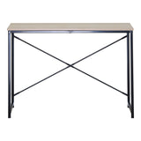 Masa de lucru Bailon, Stejar cu metal, negru, 100x40x70 cm