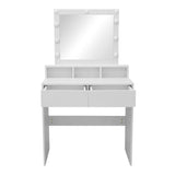 Masa de machiaj Virna, MDF, 80x40x145 cm - Masa de machiaj Virna, MDF, Alb, 80x40x145 cm, imagine produs 5