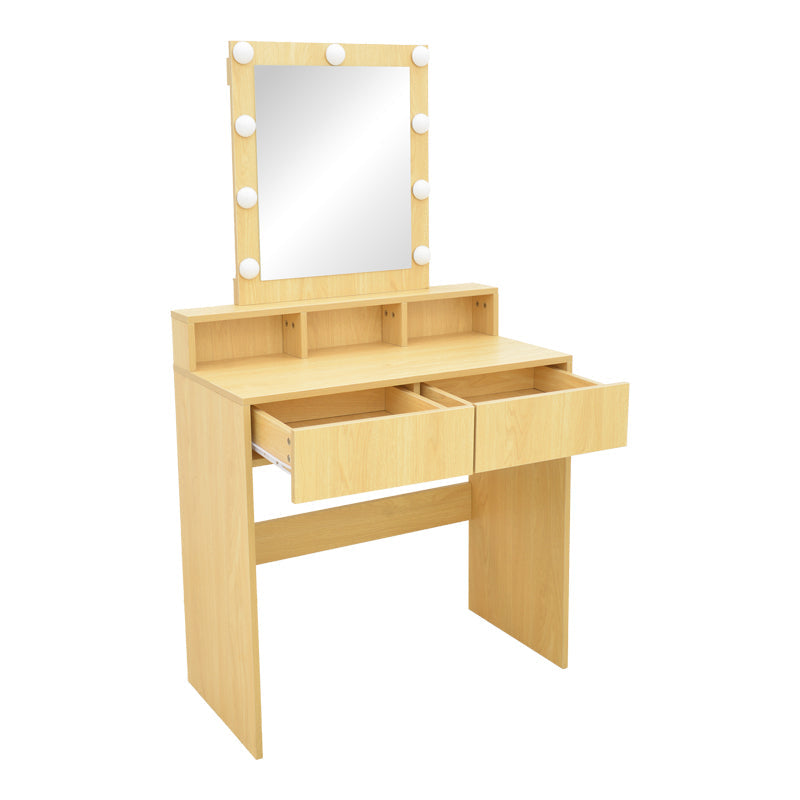 Masa de machiaj Virna, MDF, 80x40x145 cm - Natural