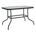 Masa de metal si sticla neagra Valor, 110x60x70 cm