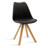 Masa de sufragerie Balou I-Caron Un set de 5, negru-Natural, 120x75 cm