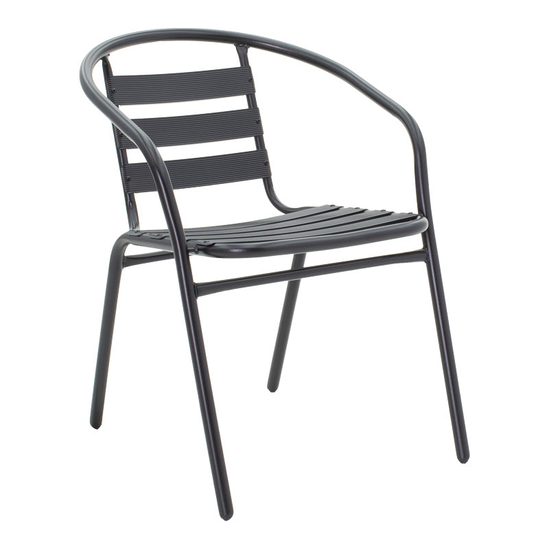 Masă de sufragerie cu funcție de Valor-Tade, Set 5 piese, Metal negru-Glas, 110x60x70 cm