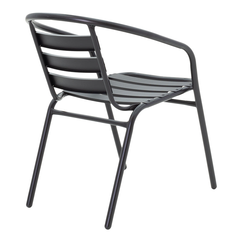 Masă de sufragerie cu funcție de Valor-Tade, Set 5 piese, Metal negru-Glas, 110x60x70 cm