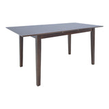 Masă de sufragerie extensibilă Mabor-Houston, Lemn, Alb - Nuc, 120-150x80x74 cm - Nuc