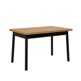 Masa de sufragerie extensibila Oliver Open - Karina 2, Negru, 120x75x77 cm
