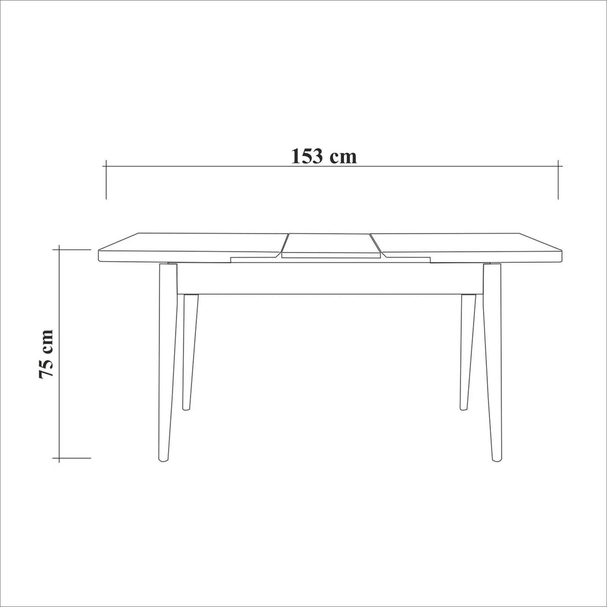 Masa de sufragerie extensibila Oliver Open - Karina 2, Negru, 120x75x77 cm