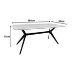 Masă de sufragerie Ezali, Diverse culori, 180x90x75 cm - Alb | SKU: 390-000038 | Masă de sufragerie Ezali, 180x90x75 cm, varianta Alb, produs pentru amenajarea locuinței, disponibil online în România la CasaMob