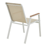 Masa de sufragerie Kliton - Azelie set de 3 aluminiu, alb, 80x80x74 cm