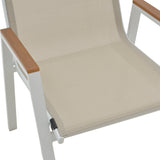 Masa de sufragerie Kliton - Azelie set de 3 aluminiu, alb, 80x80x74 cm