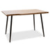 Masa de sufragerie neve MDF nuc - picioare metalice, negre, 120x80x75 cm
