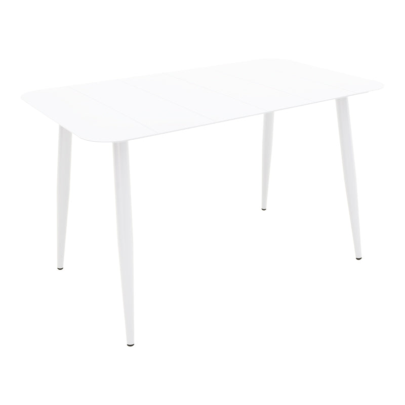 Masă de aluminiu Vista, Alb - Negru, 150x80x72 cm - Masă de aluminiu Vista, Alb - Negru, 150x80x72 cm - 404-000042