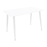 Masă de aluminiu Vista, Alb - Negru, 150x80x72 cm - Masă de aluminiu Vista, Alb - Negru, 150x80x72 cm - 404-000042