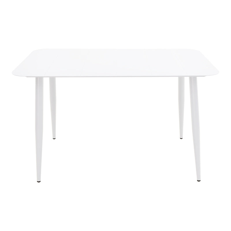 Masă de aluminiu Vista, Alb - Negru, 150x80x72 cm - Alb